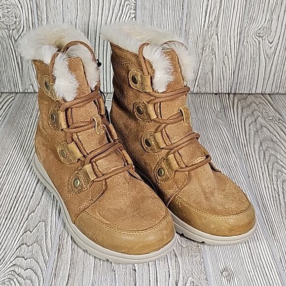 Sorel Explorer Joan Lace Up Waterproof Suede Boots Womens Size 6 NEW - Picture 10 of 14